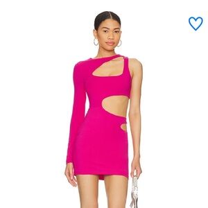 Superdown Pink One Sleeve Dress